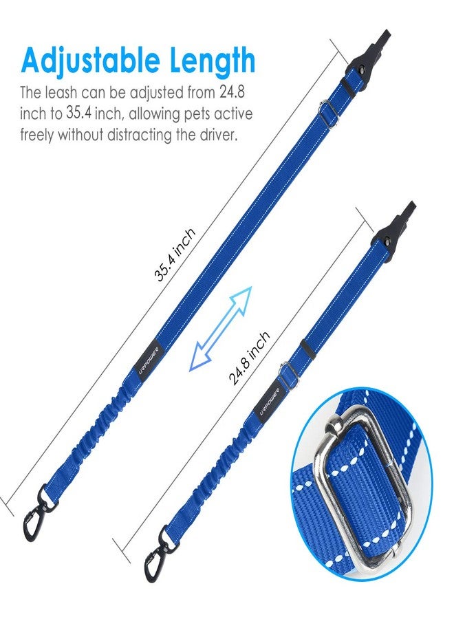UR باور حزام أمان للكلاب من يو آر باور 3 في 1 للسيارة، عبوة من قطعتين، حزام أمان مرن قابل للتعديل للكلاب مع مشبك حزام الأمان وخطاف قفل، عاكس للضوء وقابل للدوران 360 درجة، حزام أمان متين للحيوانات الأليفة من الكلاب والقطط - Image 4